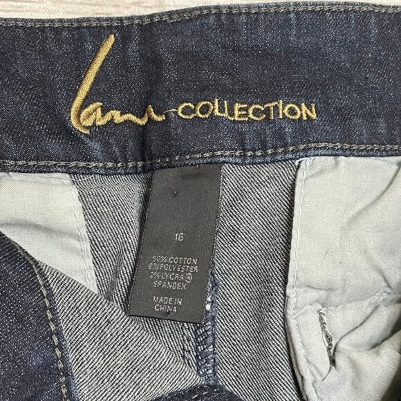 Lane Bryant Dark Wash Double Button Center Seam Jeans, Size 16 - Picture 4 of 8